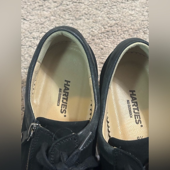 Women's Black Casual Sneakers with Side Zipper - Picture 8 of 12